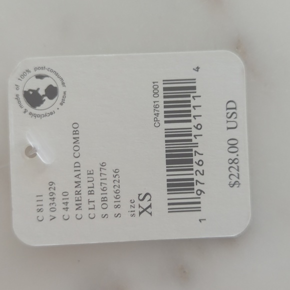 Free People Make A Splash Embellished Maxi Top / Mermaid Combo - Picture 12 of 12